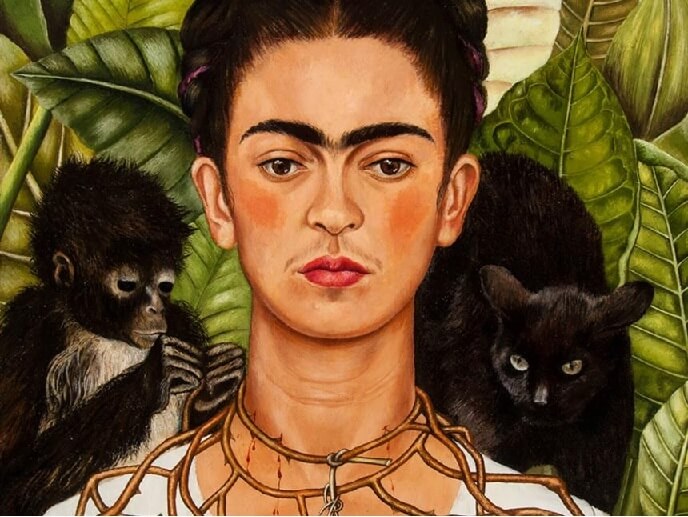 Frida Kahlo's Art: Self-Portrait with Thorn Necklace and Hummingbird
