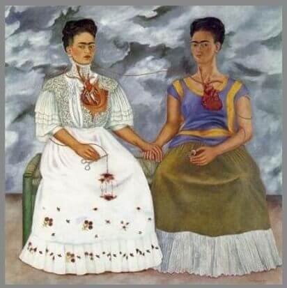 Frida Kahlo's painings for kids: "The two Fridas"