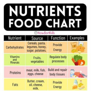 Nutrients food Chart