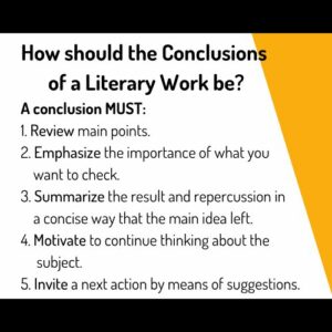 How Should the Conclusions of a Literary Work Be